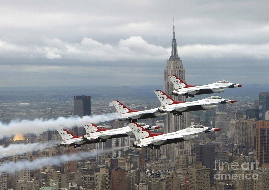 Six F-16 Fighting Falcons With The U.s Photograph by Stocktrek Images
