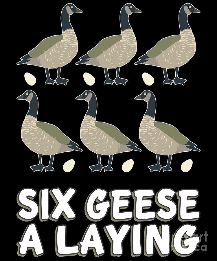 Six Geese A Laying Song 12 Days Christmas Digital Art by Henry B - Fine Art  America