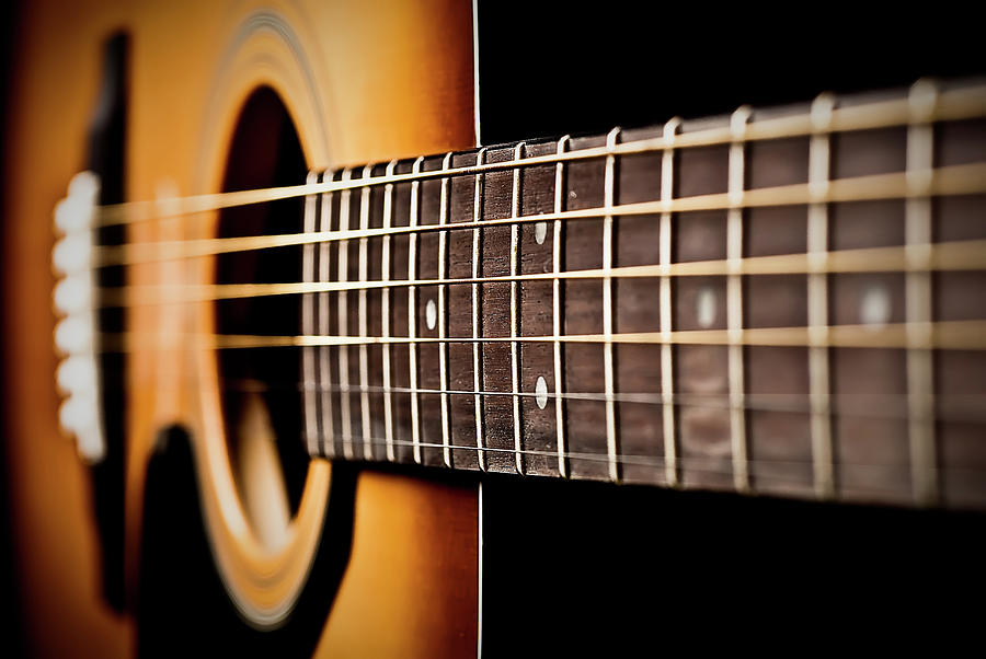 Guitar Still Life Photograph - Six String Guitar by Onyonet Photo studios