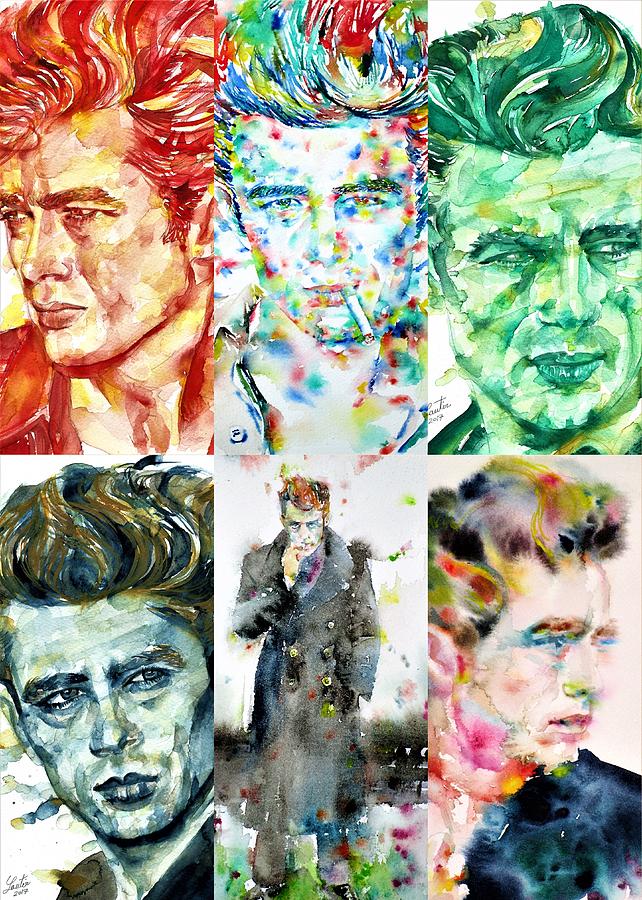 Six Times James Dean Painting by Fabrizio Cassetta