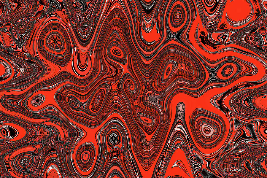 Six Tomatoes Abstract #6 Digital Art by Tom Janca