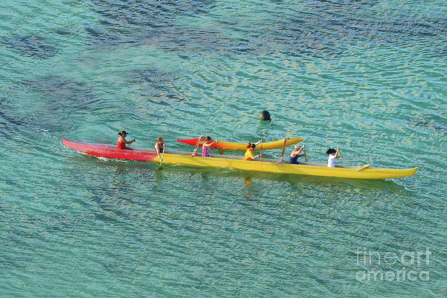 Six Woman Outrigger Canoe Photograph by Scott Cameron