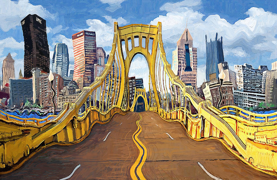 Sixth Street Bridge, Pittsburgh Painting