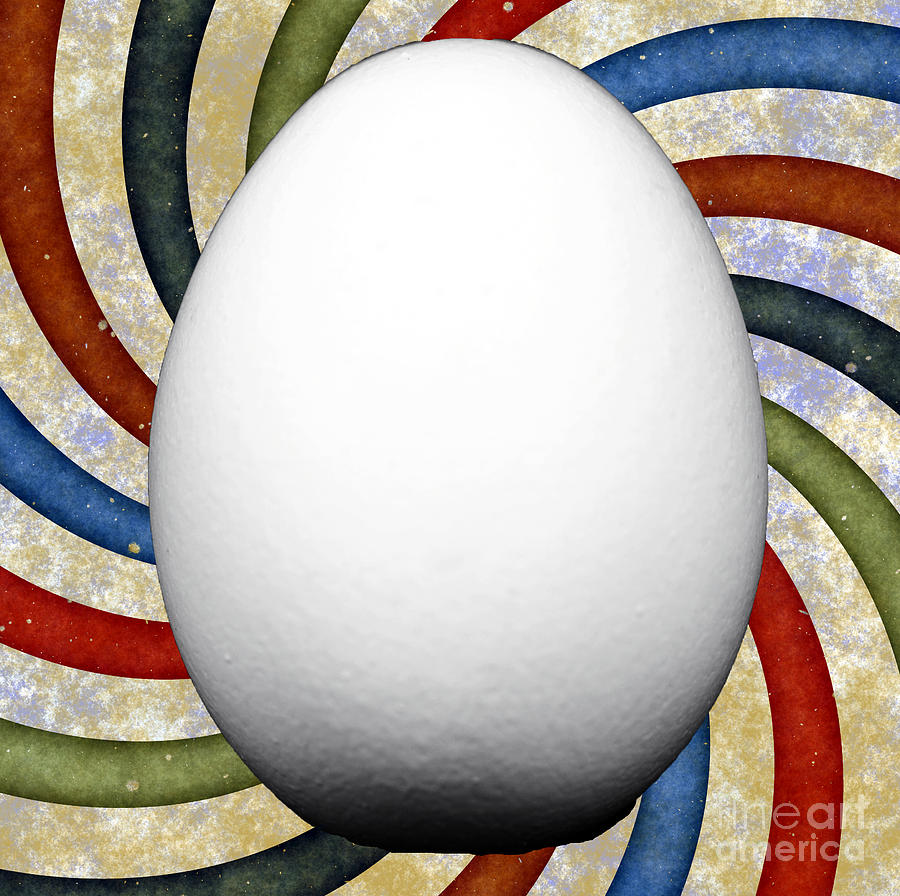 Unique Digital Art - Sixties Egg by John Rizzuto