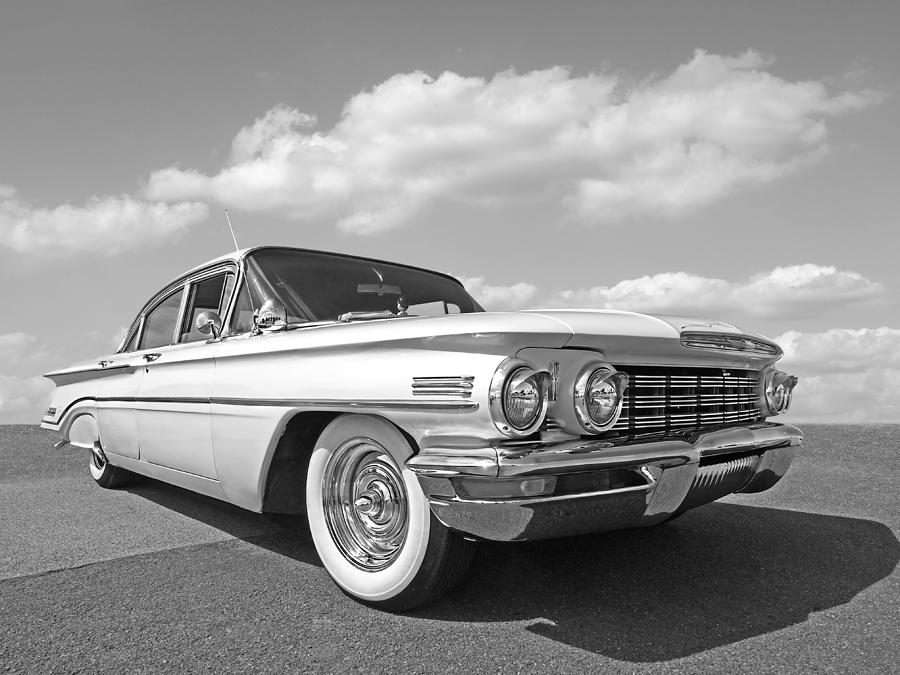 Sixties Style - Oldsmobile in Black and White Photograph by Gill Billington