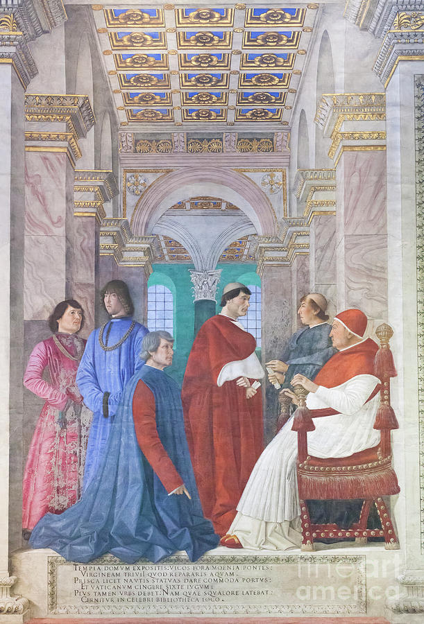 Sixtus IV appointing Bartolomeo Platina to the prefectury of the ...