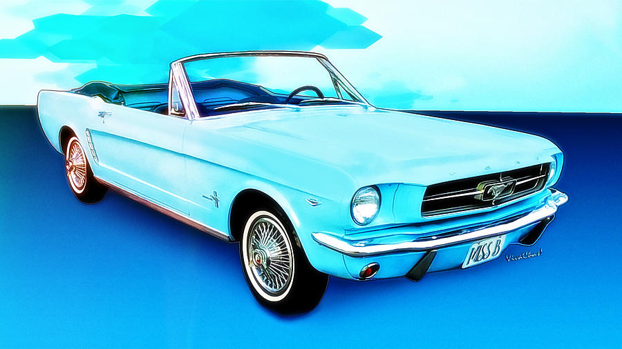 Sixty Four and a Half Mustang Convertible Miss B 1964 1/2 Convertible Photograph by Chas Sinklier