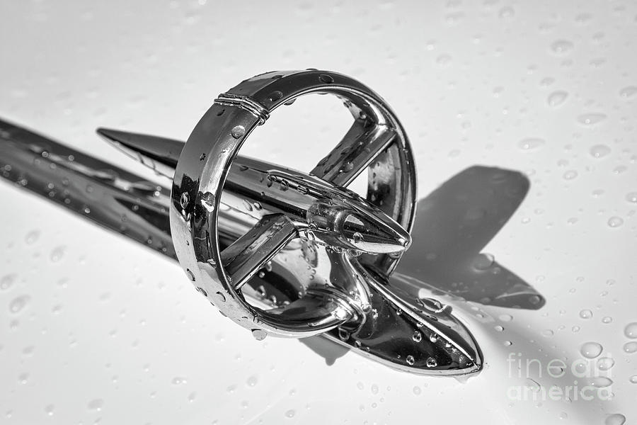 Special Hood Ornament Monotone Photograph by Dennis Hedberg