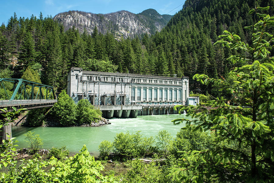 Skagit River and Gorge Power House Photograph by Tom Cochran
