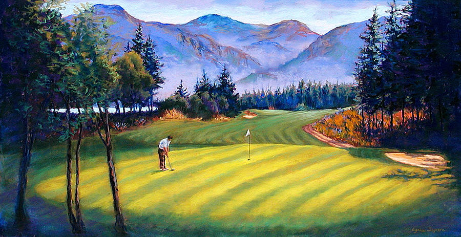 Skamania Lodge Golf Painting by Lynee Sapere