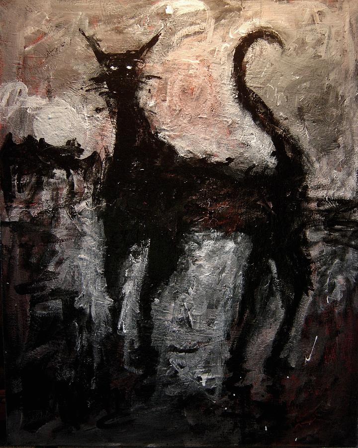 Skankie The Cat does Expressionism Painting by R W Goetting Pixels