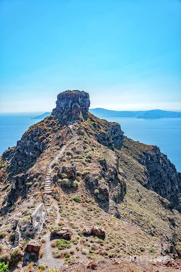 Skaros Rock on Santorini Photograph by Antony McAulay