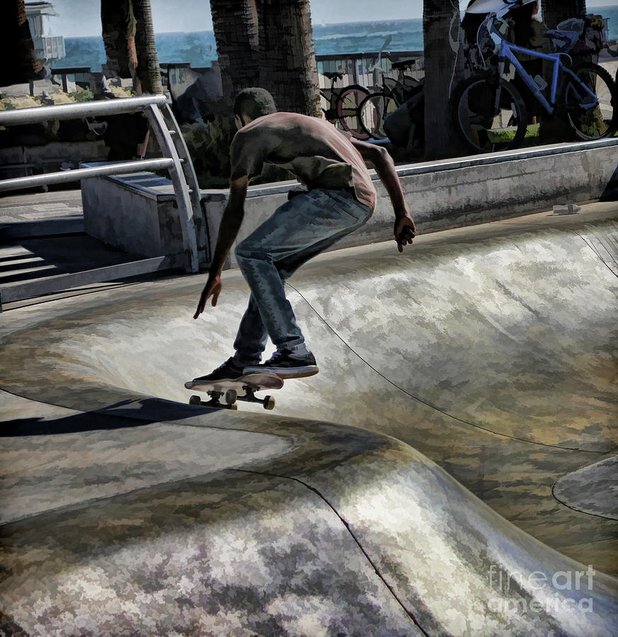 Santa Monica Photograph - Skate Board I by Chuck Kuhn