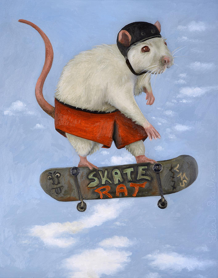 Skate Rat Painting by Leah Saulnier The Painting Maniac