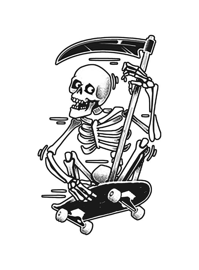 Death Skate Digital Art by Slaway Tok
