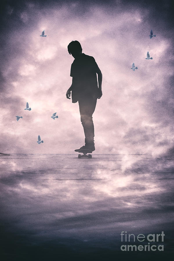Skater boy in the sky Photograph by Clayton Bastiani