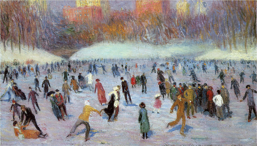 Skaters, Central Park Photograph by William Glackens