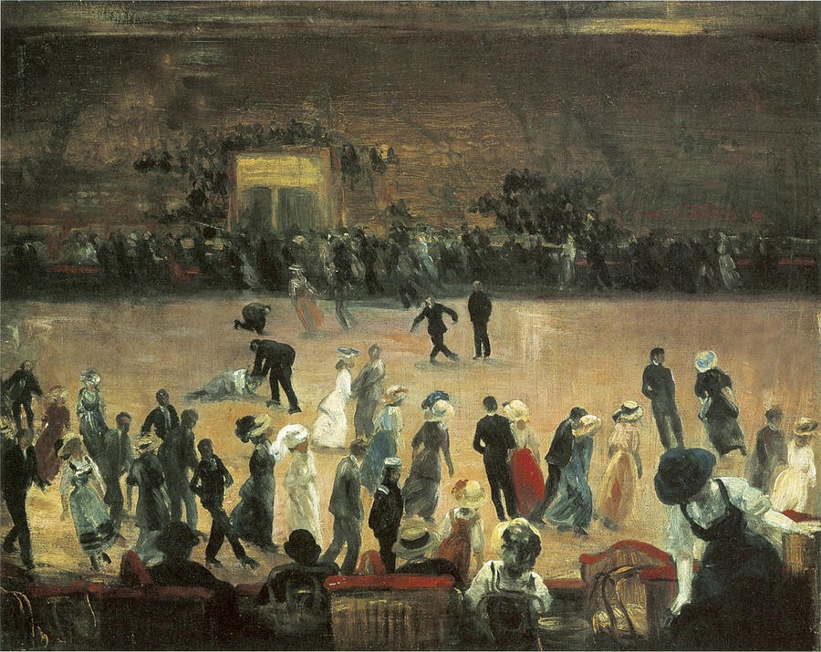 Skating Rink New York City Painting by William Glackens
