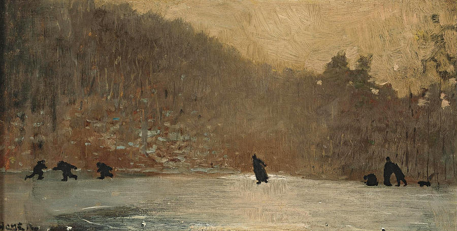 Skating Scene Painting by Winslow Homer