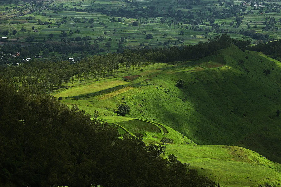 Mountain Photograph - SKC 3572 Green Curve by Sunil Kapadia
