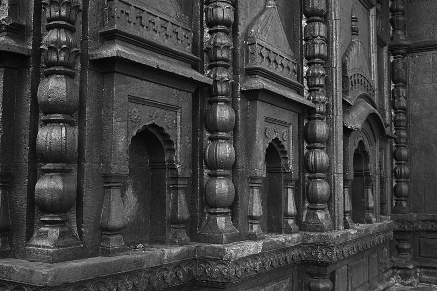 SKC 3933 Temple Wall Photograph by Sunil Kapadia