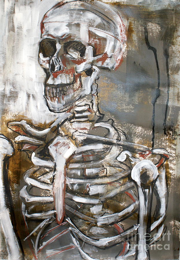 Skeleton 1 Painting by Joanne Claxton