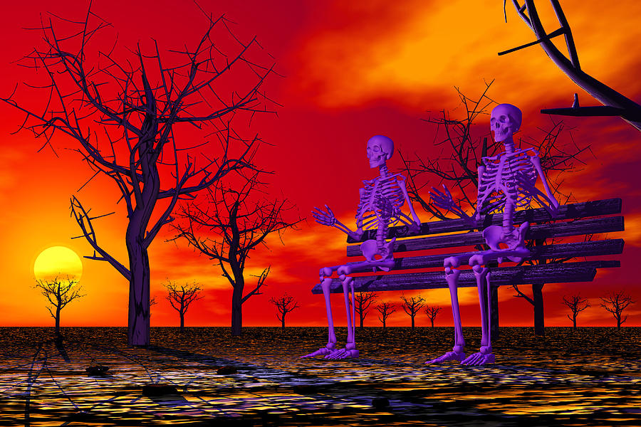 Skeleton Bench Photograph by Mark Blauhoefer