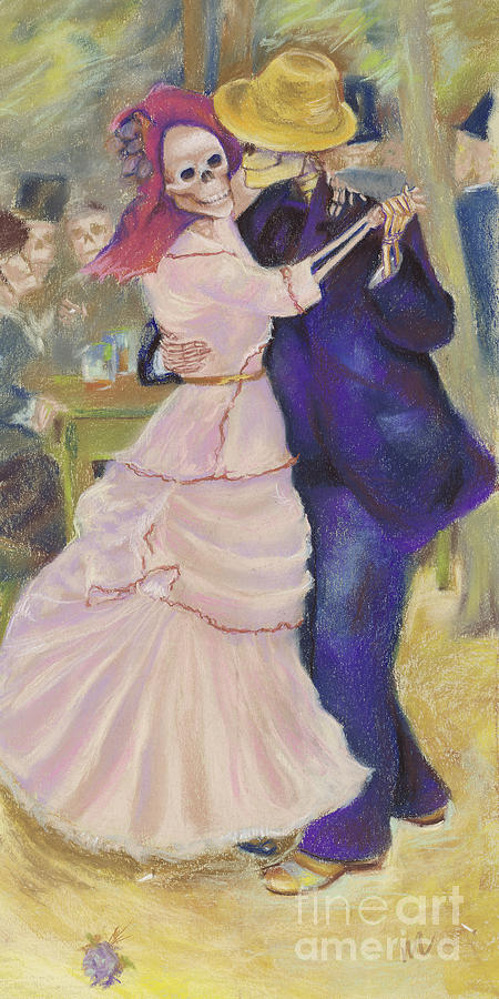 Pierre Auguste Renoir Pastel - Skelly Dance at Bougival by Marie Marfia