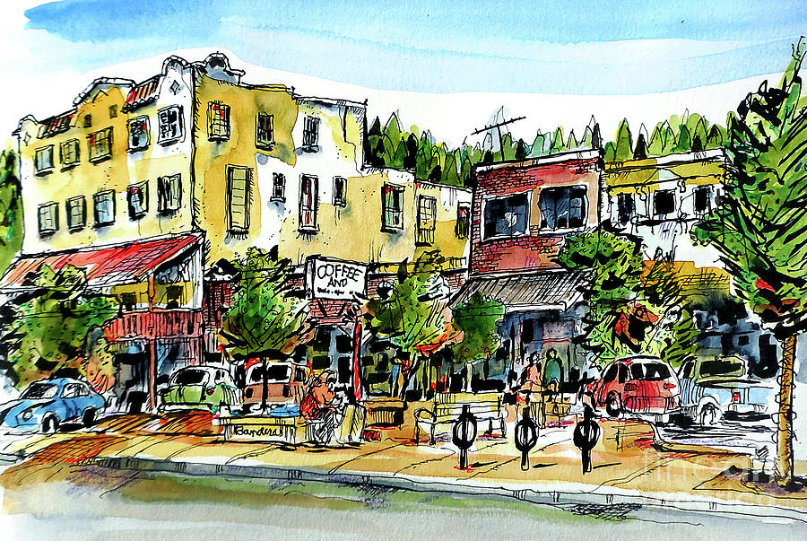 Sketch Crawl In Truckee Painting by Terry Banderas