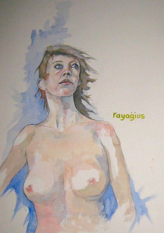 Sketch for Megan V Painting by Ray Agius