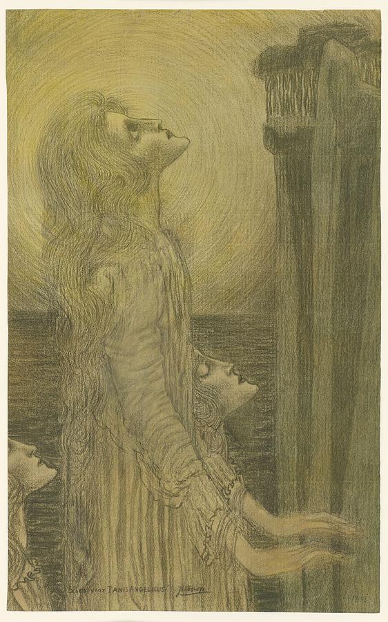 Sketch for Panis Angelicus Jan Toorop 1898 Painting by Celestial Images
