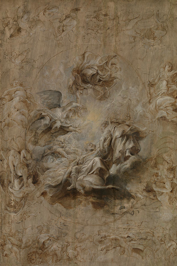 Sketch for the Banqueting House Ceiling Painting by Peter Paul Rubens