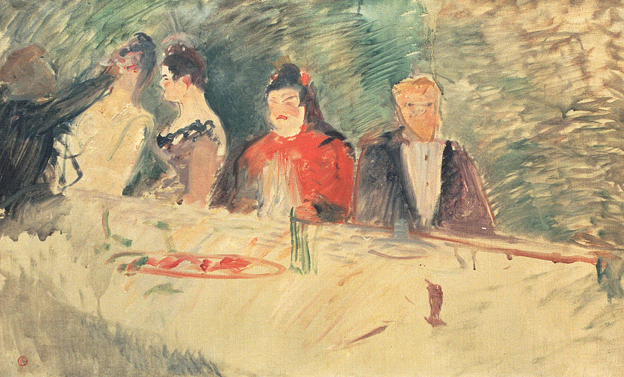 Henri De Toulouse Lautrec Painting - Sketch For The Supper by Henri De Toulouse-Lautrec