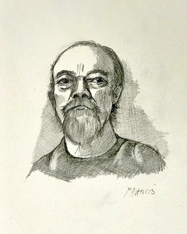 Sketch for Francis Drawing by Ray Agius