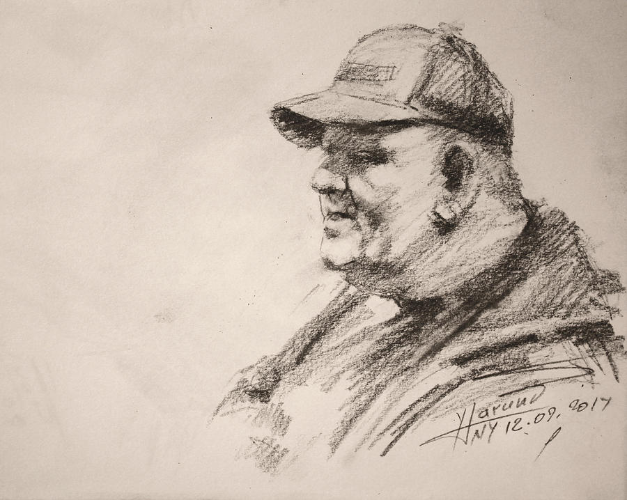Portrait Drawing - Sketch Man 15 by Ylli Haruni