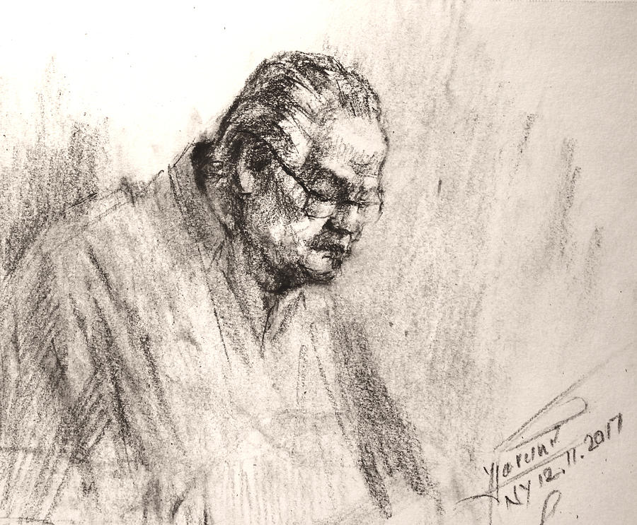 Portrait Drawing - Sketch Man 17 by Ylli Haruni