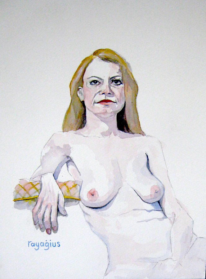Sketch Mary Leaning Painting by Ray Agius