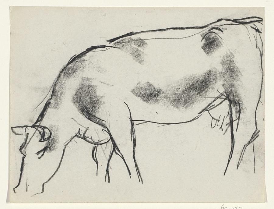 Sketch Of A Cow, Leo Gestel, 1891 - 1941 Painting