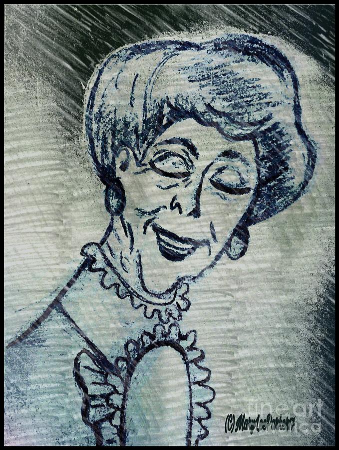  Sketch Of  Old women Mixed Media by MaryLee Parker