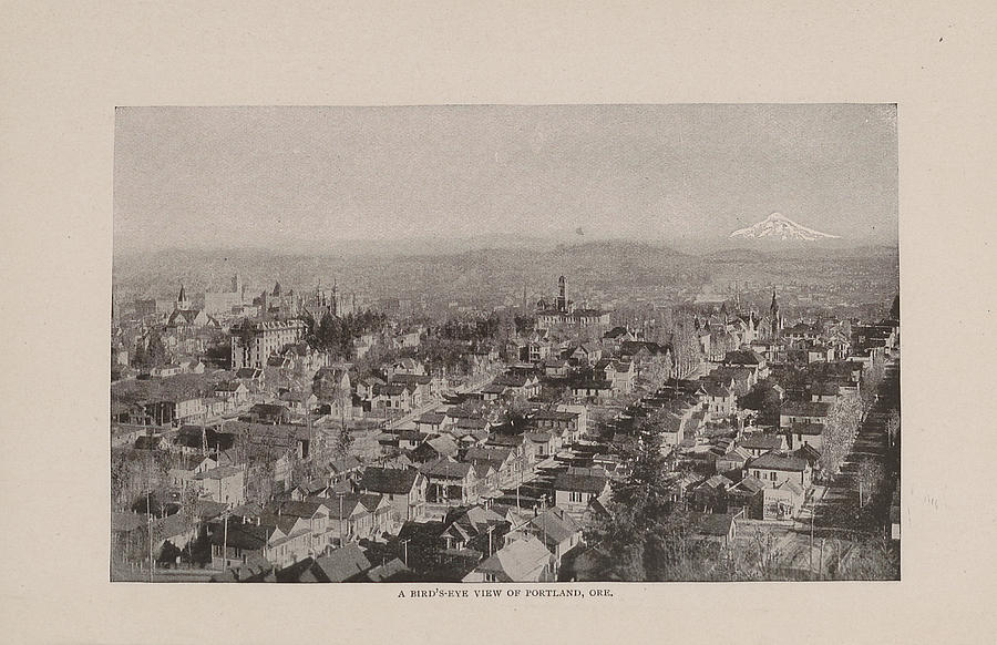 Sketch of Portland From 1908 Tour Guide Photograph by Chicago and North Western Historical Society