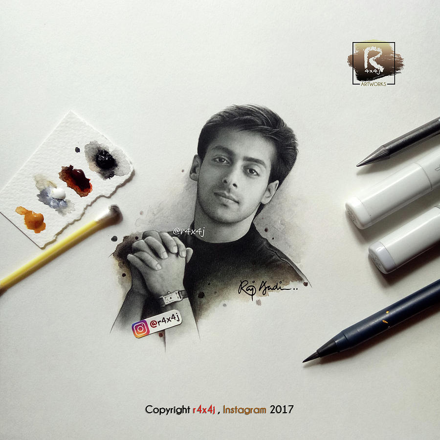 Portrait of Salman Khan by DAIA on Stars Portraits