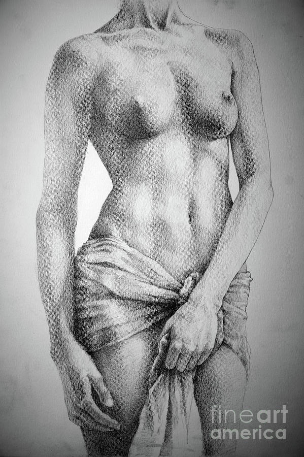 SketchBook Page 35 The Female Pencil Drawing Drawing by Dimitar Hristov