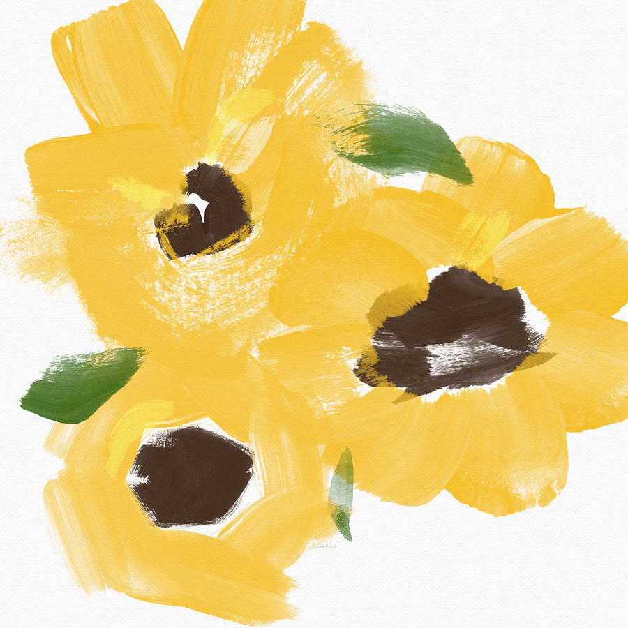 Nature Painting - Sketchbook Sunflowers- Art by Linda Woods by Linda Woods