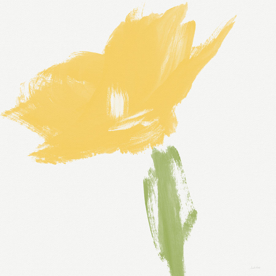 Sketchbook Yellow Rose- Art by Linda Woods Painting by Linda Woods