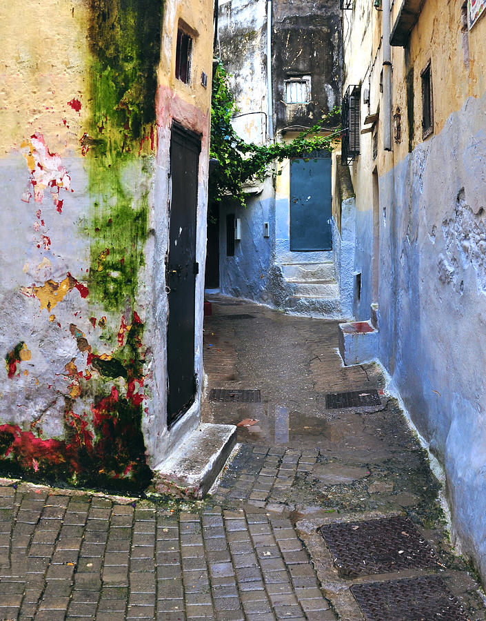 Sketchy Neighborhood - Tangier, Morocco Photograph by Denise Strahm
