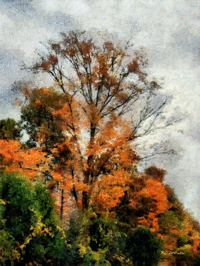 Tree Painting - Sketchy Sky by RC DeWinter