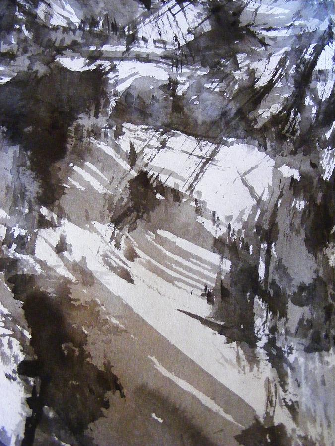 Ski Hill Painting by Nancy Kane Chapman