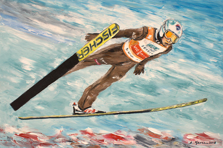 Ski Jumper- KAMIL STOCH Painting by Luke Karcz