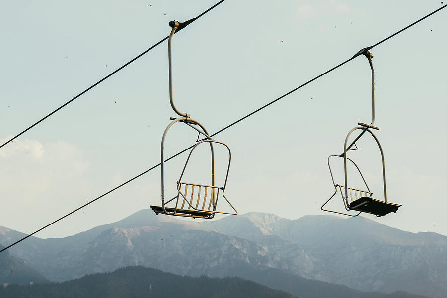 Ski Lift In Summer Sky Photograph by Pati Photography
