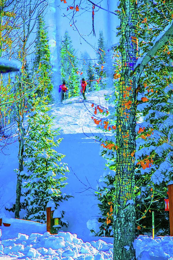 Ski Morning Thru Window 2 Photograph by Gerry Fortuna